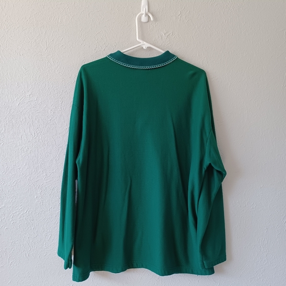 Green Quarter-Zip Pullover Sweater - Picture 5 of 8